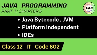 Java Class 12 Bytecode JVM Platform independent Unit 3 Information Technology IT Code 802
