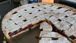 في نصف ساعة حضري الكروستاتا الايطالية مقرمشة وهشة وبزاف بنينة Crostata 