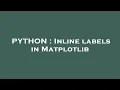 PYTHON Inline labels in Matplotlib