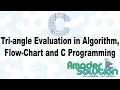 Area of Triangle Evaluation in Algorithm Flow-chart and C programming in Bangla