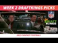 2023 NFL Week 2 DraftKings Picks Lineup Strategy Ownership 2023 DFS NFL Picks