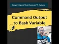 Save Command Output as Variable
