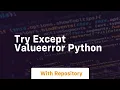 try except valueerror python