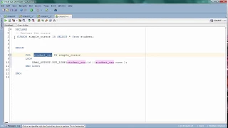 Cursor For Loop in Oracle PLSQL