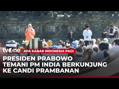 Bersama PM India, Presiden Prabowo Kunjungi Candi Prambanan