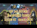 SWGOH Top 5v5 GAC DEFENSE and OFFENSE Teams Season 82 - August 2026