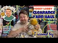 I snagged some HUGE DEALS on Hobby Lobby Clearance Yarn Come unbag it with me