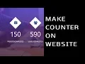 How To Make Counters On Website Using HTML CSS JavaScript Create Counter Up