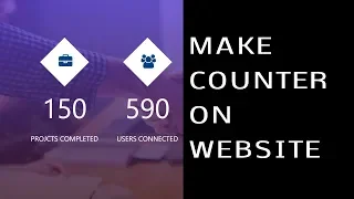 How To Make Counters On Website Using HTML CSS JavaScript Create Counter Up