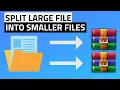 How to Split Large File into Multiple Smaller Files using WinRAR