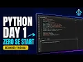 Python for Machine Learning - Day 1 Zero Se Python Marks Calculator Hindi