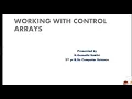 Working with Control Arrays Visual Basic Educatcomp Tamil