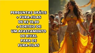 LIVE No #70 DE TAROT NA FORÇA DA CIGANA DO OURO - SORTEIO DE UM AFASTAMENTO DE RIVAL P/ FURA FILAS
