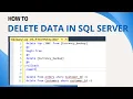 34 How do I DELETE data from SQL table