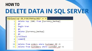 34 How do I DELETE data from SQL table
