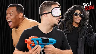 COBRA-CEGA VENDADO COM NERF - DILERA, REPÓRTER TOURETTE E VEGA - PCD SHOW