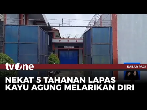 5 Tahanan Lapas Kayu Agung Sumsel Kabur, Rusak Pintu-Panjat Tembok Atap