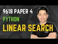 Python Linear Search A Level Computer Science 9618 Paper 4