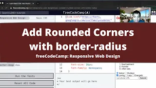 Add Rounded Corners with border radius Basic CSS freeCodeCamp tutorial