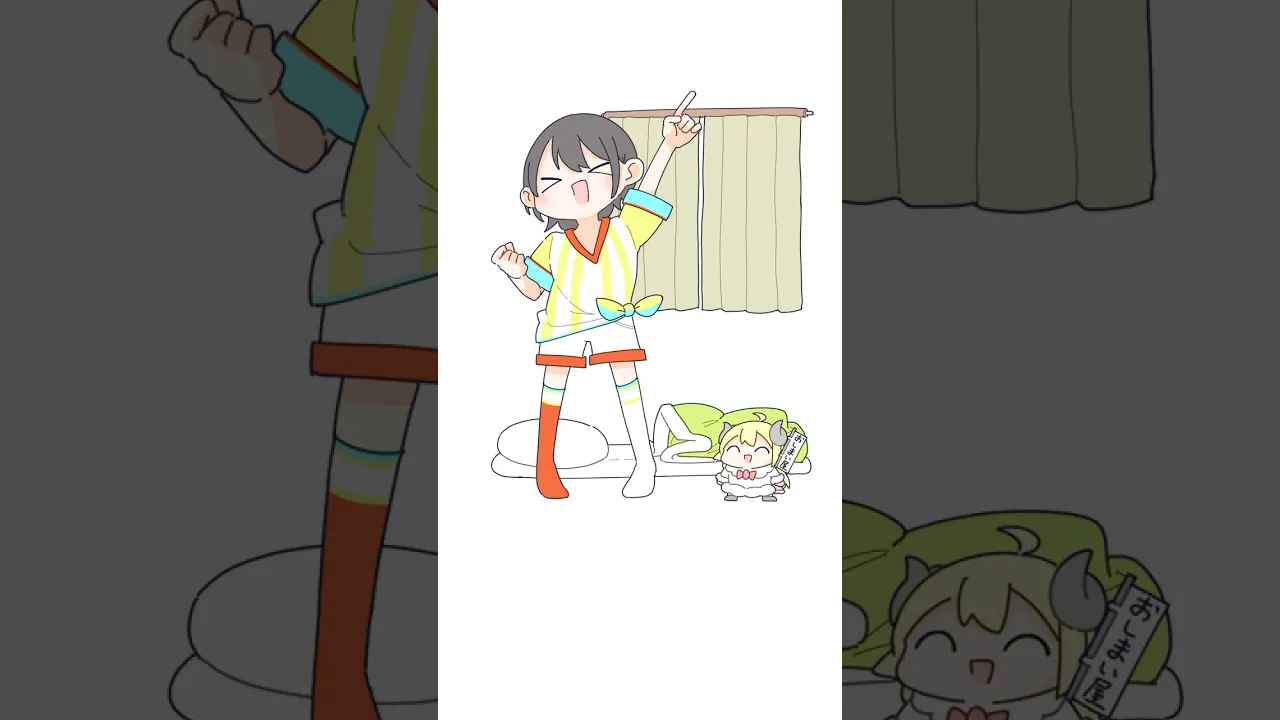 【手描きアニメ】あじまる屋さんとおしまい屋さん #shorts