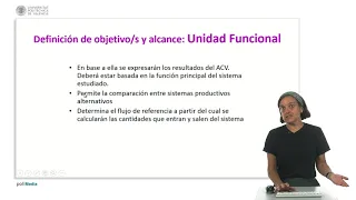 Análisis de ciclo de vida. Definición de objetivos y alcance |  | UPV