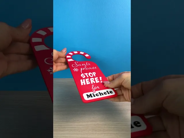 Santa Stop Here Door Hanger ( + Custom Name ) video thumbnail