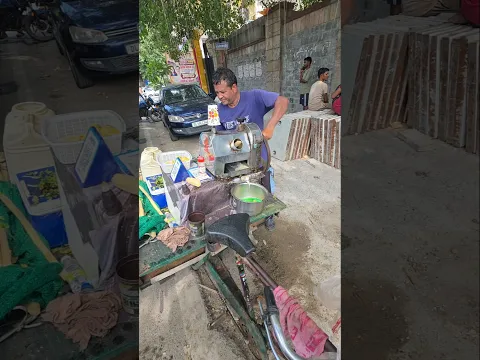अपनी जान पर खेलकर निकालते है गन्ने का जूस 😱 #viral