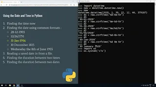 Python - Displaying the date Tutorial Part 2