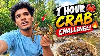 1 HOUR CRAB CHALLENGE 🦀😱 | नदी से पकड़े इतने सारे केकड़े! 🔥