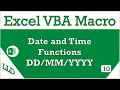 Date and Time function using VBA YYYY formats in Tamil