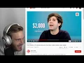 PewDiepie Reacts to How Much Money David Dobrik Makes