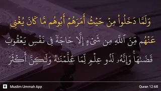   و ل م  ا د خ ل وا م ن  ح ي ث  أ م ر ه م  أ ب وه م  م ا ك ان  ي غ ن ي ع ن ه م  م ن  الل  ه    دندنها