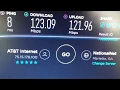 ATT U-verse Fiber 100 Speed Test on Wifi Connected Mac 121 96 Mbps A