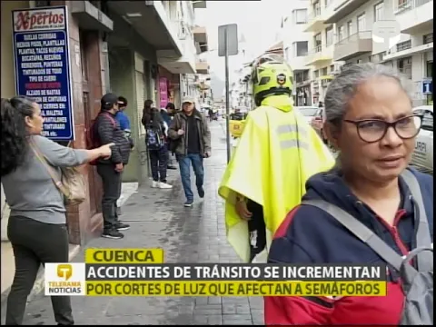 Accidentes de tránsito se incremetan por cortes de luz que afectan a semáforos