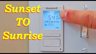 Honeywell Automatic Timer Turn Lights ON at SUNSET and OFF at SUNRISE Programable Switch RPLS740B