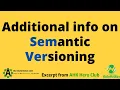 Additional info on Semantic Versioning