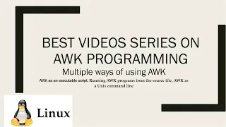 Multiple way of using AWK
