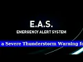 Severe T-Storm Warning EAS in Fort Wayne IN