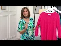 Susan Graver Passport Knit Eyelet Sleeve Top on QVC
