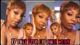15 PiXIE CUT QUICK WEAVE 27 piece tutorial cute summer style MIONEKA G