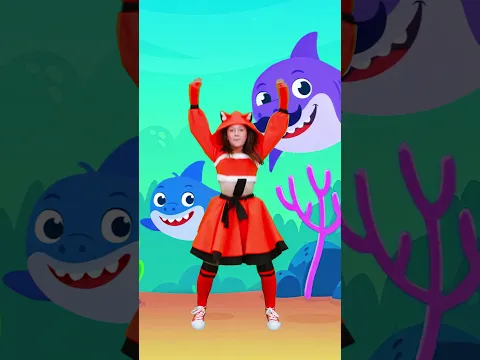 Dance with the cat girl and friendly cartoon sharks #songs