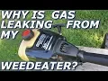 Craftsman Weedeater leaking gas Fuel line repair and replace
