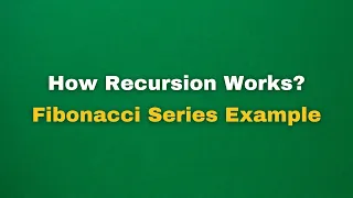 Learn Recursion with Fun Fibonacci Series in JavaScript Animation JavaScript Recursion 2024