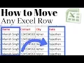 How to Move Row columns in excel without keyboard Advance Excel Tricks