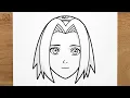 How to draw SAKURA HARUNO Naruto step by step EASY