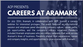 ACP Presents Careers at Aramark