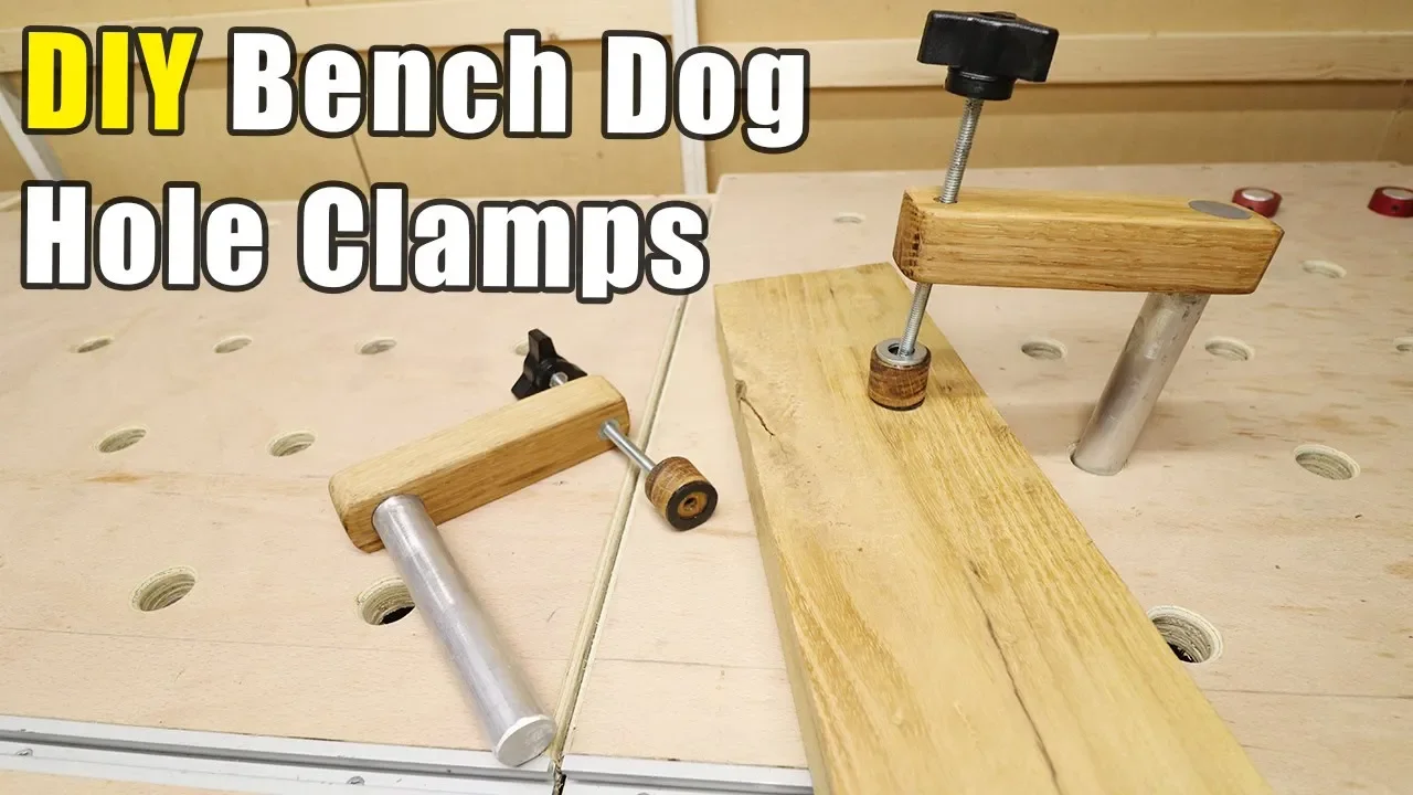 DIY Bench Dog Clamps - cheap and easy to make