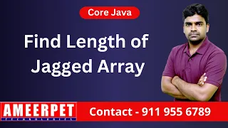 Java Length of Jagged array Ameerpet Technologies By Srinivas