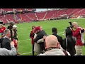 Nick Saban hugs family on field in pregame tradition