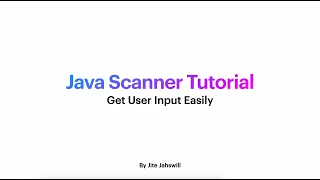 Java for Beginners Scanner class Learn Java Programming Easily